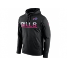 Men's Buffalo Bills Black Breast Cancer Awareness Circuit Performance Pullover Hoodie