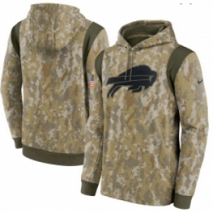 Men's Buffalo Bills Nike Camo 2021 Salute To Service Therma Performance Pullover Hoodie