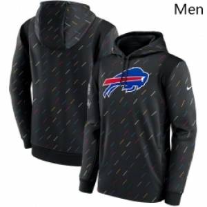 Men's Buffalo Bills Nike Charcoal 2021 NFL Crucial Catch Therma Pullover Hoodie