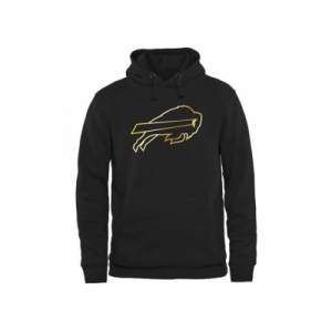 Men's Buffalo Bills Pro Line Black Gold Collection Pullover Hoodie