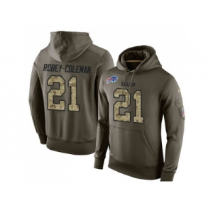 NFL Nike Buffalo Bills #21 Nickell Robey-Coleman Green Salute To Service Men's Pullover Hoodie