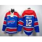 nike nfl jerseys buffalo bills #12 jim kelly red-blue[pullover hooded sweatshirt]