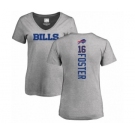 NFL Women's Nike Buffalo Bills #16 Robert Foster Ash Backer V-Neck T-Shirt