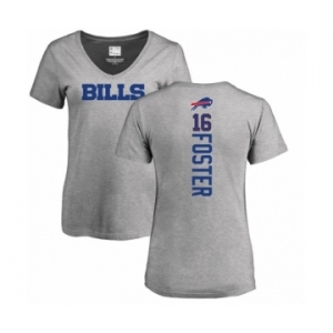 NFL Women's Nike Buffalo Bills #16 Robert Foster Ash Backer V-Neck T-Shirt