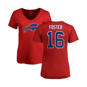 NFL Women's Nike Buffalo Bills #16 Robert Foster Red Name & Number Logo T-Shirt