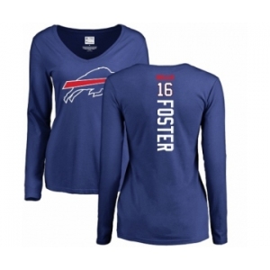 NFL Women's Nike Buffalo Bills #16 Robert Foster Royal Blue Backer Long Sleeve T-Shirt