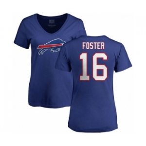 NFL Women's Nike Buffalo Bills #16 Robert Foster Royal Blue Name & Number Logo T-Shirt