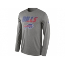 Men's Buffalo Bills Nike Heather Gray Legend Staff Practice Long Sleeves Performance T-Shirt