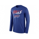 Men's Buffalo Bills Nike Royal Legend Staff Practice Long Sleeves Performance T-Shirt