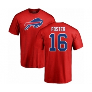 NFL Nike Buffalo Bills #16 Robert Foster Red Name & Number Logo T-Shirt