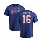 NFL Nike Buffalo Bills #16 Robert Foster Royal Blue Name & Number Logo T-Shirt