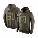 Football Men's Philadelphia Eagles #51 Zach Brown Green Salute To Service Pullover Hoodie