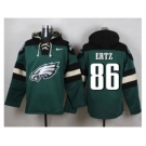 Men Nike Philadelphia Eagles #86 Zach Ertz Green Player Pullover Hoodie