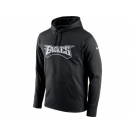 Men Philadelphia Eagles Nike Black Circuit Wordmark Essential Performance Pullover Hoodie