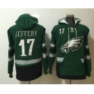 Men's Philadelphia Eagles #17 Alshon Jeffery NEW Midnight Green Pocket Stitched NFL Pullover Hoodie