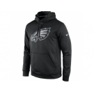 Men's Philadelphia Eagles Nike Black Practice Performance Pullover Hoodie