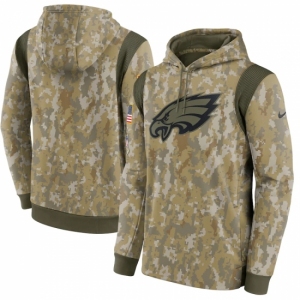 Men's Philadelphia Eagles Nike Camo 2021 Salute To Service Therma Performance Pullover Hoodie