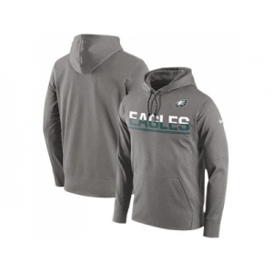 Men's Philadelphia Eagles Nike Gray Sideline Circuit Pullover Performance Hoodie