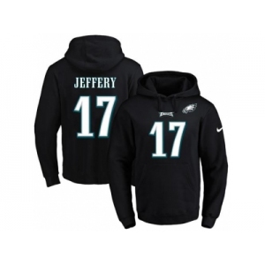 Nike Philadelphia Eagles #17 Alshon Jeffery Black Name & Number Pullover NFL Hoodie