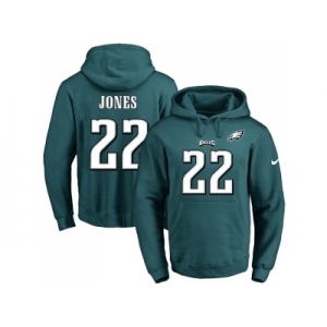 Nike Philadelphia Eagles #22 Sidney Jones Midnight Green Name & Number Pullover NFL Hoodie