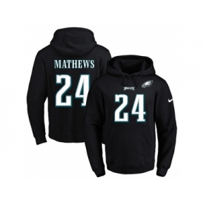 Nike Philadelphia Eagles #24 Ryan Mathews Black Name & Number Pullover NFL Hoodie