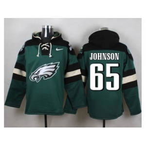 Nike Philadelphia Eagles #65 Lane Johnson Green Player Pullover Hoodie