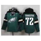 Nike Philadelphia Eagles #72 Cedric Thornton Green Player Pullover Hoodie