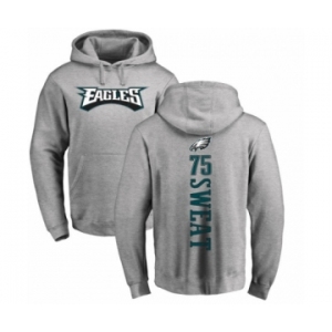 Nike Philadelphia Eagles #75 Josh Sweat Ash Backer Pullover Hoodie