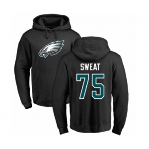 Nike Philadelphia Eagles #75 Josh Sweat Black Name & Number Logo Pullover Hoodie