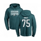 Nike Philadelphia Eagles #75 Josh Sweat Green Super Bowl LII Champions Pullover Hoodie