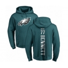 Nike Philadelphia Eagles #77 Michael Bennett Green Backer Pullover Hoodie