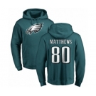 Nike Philadelphia Eagles #80 Jordan Matthews Green Name & Number Logo Pullover Hoodie