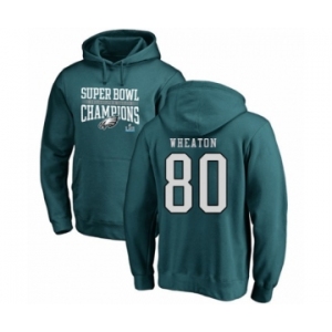 Nike Philadelphia Eagles #80 Markus Wheaton Green Super Bowl LII Champions Pullover Hoodie