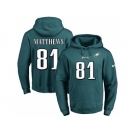 Nike Philadelphia Eagles #81 Jordan Matthews Midnight Green Name & Number Pullover NFL Hoodie