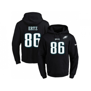 Nike Philadelphia Eagles #86 Zach Ertz Black Name & Number Pullover NFL Hoodie