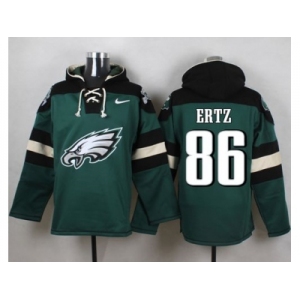 Nike Philadelphia Eagles #86 Zach Ertz Green Player Pullover Hoodie