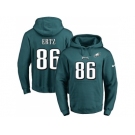 Nike Philadelphia Eagles #86 Zach Ertz Midnight Green Name & Number Pullover NFL Hoodie