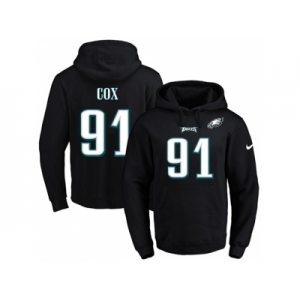 Nike Philadelphia Eagles #91 Fletcher Cox Black Name & Number Pullover NFL Hoodie