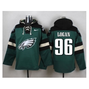 Nike Philadelphia Eagles #96 Bennie Logan Green Player Pullover Hoodie