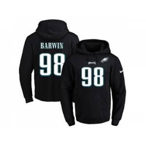 Nike Philadelphia Eagles #98 Connor Barwin Black Name & Number Pullover NFL Hoodie
