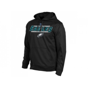 Philadelphia Eagles Majestic Black Synthetic Hoodie Sweatshirt