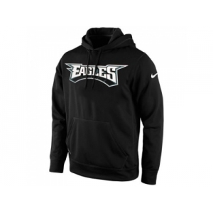 Philadelphia Eagles Nike Black KO Wordmark Performance Hoodie