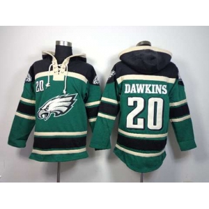 nike nfl jerseys philadelphia eagles #20 brian dawkins black-green[pullover hooded sweatshirt]