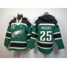 nike nfl jerseys philadelphia eagles #25 mccoy black-green[pullover hooded sweatshirt]