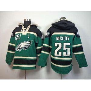 nike nfl jerseys philadelphia eagles #25 mccoy black-green[pullover hooded sweatshirt]