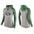 Women Nike Philadelphia Eagles Performance Hoodie Grey & Green_1