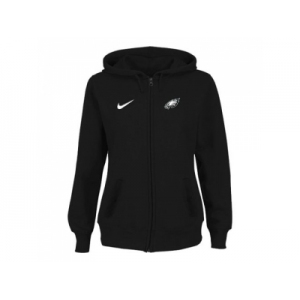 Women Philadelphia Eagles Stadium Rally Full Zip Hoodie Black
