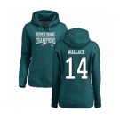 Women's Nike Philadelphia Eagles #14 Mike Wallace Green Super Bowl LII Champions Pullover Hoodie