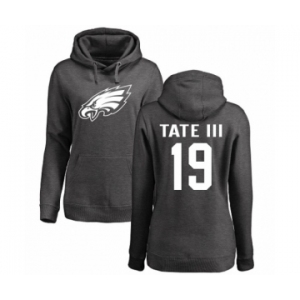 Women's Nike Philadelphia Eagles #19 Golden Tate III Ash One Color Pullover Hoodie