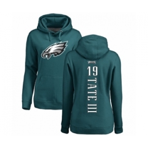 Women's Nike Philadelphia Eagles #19 Golden Tate III Green Backer Pullover Hoodie